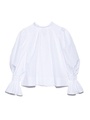 タックプリーツブラウス/WHT