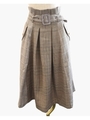 チェックMIX切替スカート/ブラウン