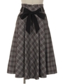 チェックガラ２ＷＡＹスカート/ブラック