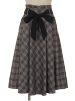 チェックガラ２ＷＡＹスカート/ブラック