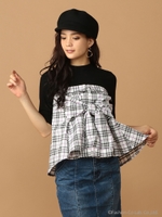 チェックビスチェセット/オフホワイト