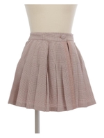 チェックプリーツスカパン/ピンク