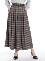 チェックワイドパンツ/ハイ