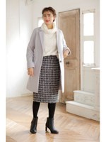 ツイードナロー/スカート/クロ