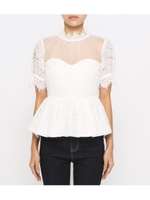 デコルテチュールレースTOP/NVY