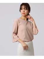 ドレープツイルブラウス/ベビーピンク(071)