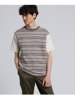 ニットドッキングTシャツ[ メンズ Tシャツ ニット ]/ベージュ(352)