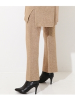 ニットロングワイドパンツ/ベージュ(005)