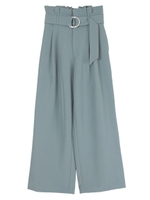 ハイウエストワイドパンツ/ブルー