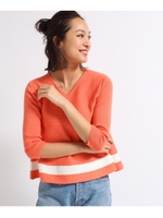 バイカラー2WAYニット/ライトオレンジ(466)