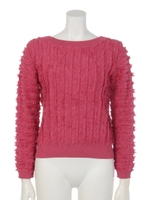 バックオープンシャギープルオーバー/ピンク