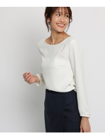 バックボタンピーチブラウス/ホワイト(002)