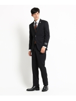 ピンストライプストレッチスーツ/ブラック(319)