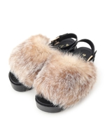 ファーサンダル/ベージュ(052)