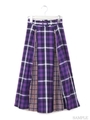 ファスナーフレアスカート/ラベンダー