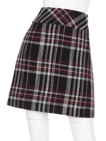 ファンシーチェックミニSK/クロ