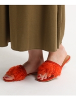 フェザーフラットサンダル/オレンジ(067)