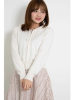 フォックスパール付パーカー/ホワイト(030)