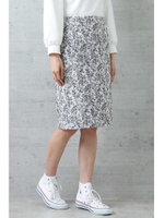フラワージャガードスカート/ブルー系2(112)