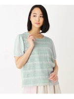 フリンジレース プルオーバー/ライトグリーン(021)