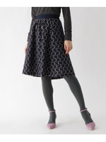 フローラルレース フレアスカート/ネイビー(093)