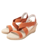 フロントゴムウェッジサンダル/ダークオレンジ