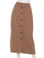 フロント釦AラインニットSK/ベージュ