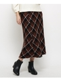 ブークレーチェックスカート/ブラウン(242)