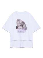 プリントTee/WHT