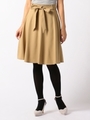 ベルトサーキュラースカート/キャメル