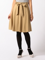 ベルトサーキュラースカート/キャメル