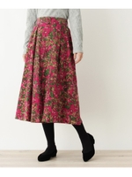 ベルト付タックフレアスカート/パープル(783)