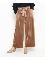 ベロアワイドパンツ/ピンク(072)