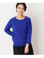 ボーダーケーブル ニット/ブルー(092)