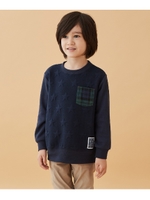 ミニ裏毛星ジャガードスウェットトレーナー/ネイビー(093)