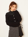 モールショートカーディガン/ブラック