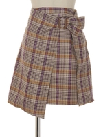 ラップフウダイケイミニスカート/ブラック