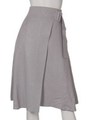 ラップ風ラメニットフレアスカート/ライトグレー