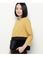 ラメ入りフェイクファープルオーバー/イエロー(032)