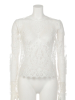 リバーレースブラウス(NEW)/ホワイト