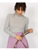 リブ幅アソートタートルネックニット/ライトグレー(011)