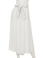 リボンベルトギャザースカーチョ/オフホワイト