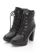 レースアップショートブーツ/ブラック