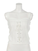レースアップビスチェ TOP/WHT