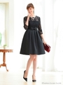 レースドッキングパーティドレス(7号〜13号)/ブラック(B)