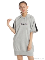 ロゴ&ラインパーカ/グレー