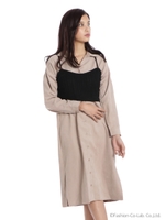 ロングシャツワンピース&ニットビスチェ/ネイビー