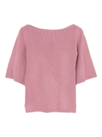 ワイドスリーブニットプルオーバー/ピンク