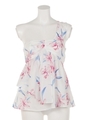 ワンショルflowerフレアTOP/WHT