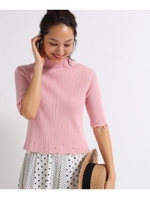 ヴィンテージ風リブニット/ベビーピンク(071)